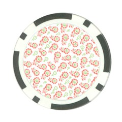 Flower Floral Red Star Sunflower Poker Chip Card Guard (10 Pack) by Mariart