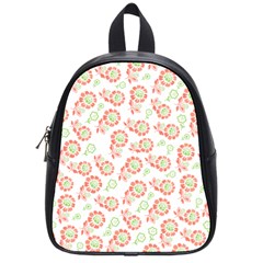 Flower Floral Red Star Sunflower School Bags (small) 