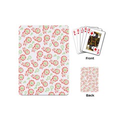 Flower Floral Red Star Sunflower Playing Cards (mini)  by Mariart