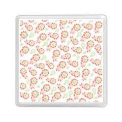 Flower Floral Red Star Sunflower Memory Card Reader (square)  by Mariart