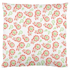 Flower Floral Red Star Sunflower Large Cushion Case (two Sides) by Mariart