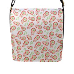 Flower Floral Red Star Sunflower Flap Messenger Bag (l)  by Mariart