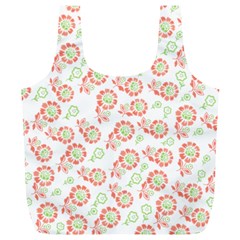 Flower Floral Red Star Sunflower Full Print Recycle Bags (l)  by Mariart