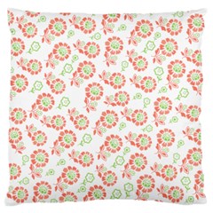 Flower Floral Red Star Sunflower Large Flano Cushion Case (one Side) by Mariart