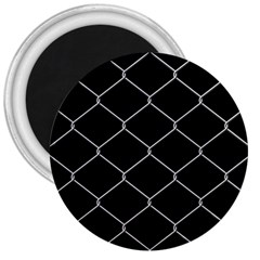 Iron Wire White Black 3  Magnets by Mariart