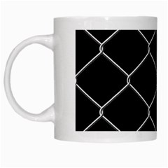 Iron Wire White Black White Mugs by Mariart