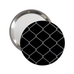 Iron Wire White Black 2 25  Handbag Mirrors by Mariart