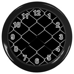 Iron Wire White Black Wall Clocks (black) by Mariart