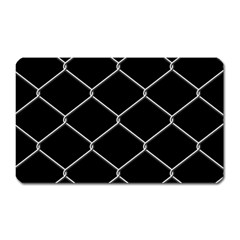 Iron Wire White Black Magnet (rectangular) by Mariart