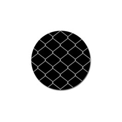 Iron Wire White Black Golf Ball Marker by Mariart