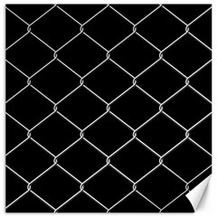 Iron Wire White Black Canvas 12  X 12   by Mariart