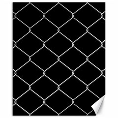 Iron Wire White Black Canvas 16  X 20   by Mariart