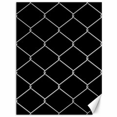 Iron Wire White Black Canvas 36  X 48   by Mariart