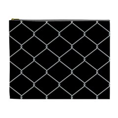 Iron Wire White Black Cosmetic Bag (xl) by Mariart