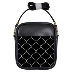 Iron Wire White Black Girls Sling Bags by Mariart