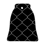 Iron Wire White Black Bell Ornament (Two Sides) Back