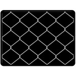 Iron Wire White Black Double Sided Fleece Blanket (Large)  80 x60  Blanket Front