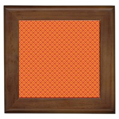 Heart Orange Love Framed Tiles