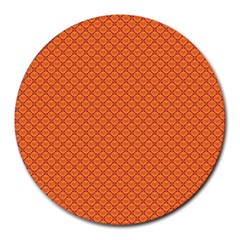 Heart Orange Love Round Mousepads