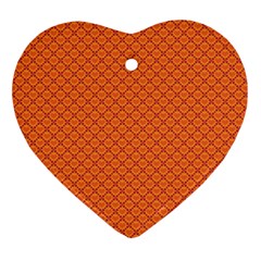 Heart Orange Love Ornament (Heart)