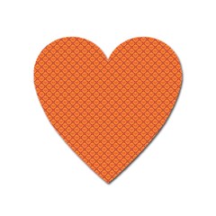 Heart Orange Love Heart Magnet