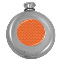 Heart Orange Love Round Hip Flask (5 oz)