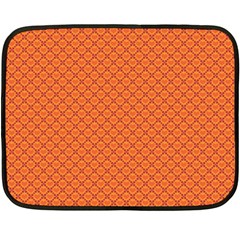 Heart Orange Love Fleece Blanket (Mini)