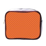 Heart Orange Love Mini Toiletries Bags Front