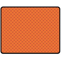 Heart Orange Love Fleece Blanket (Medium) 