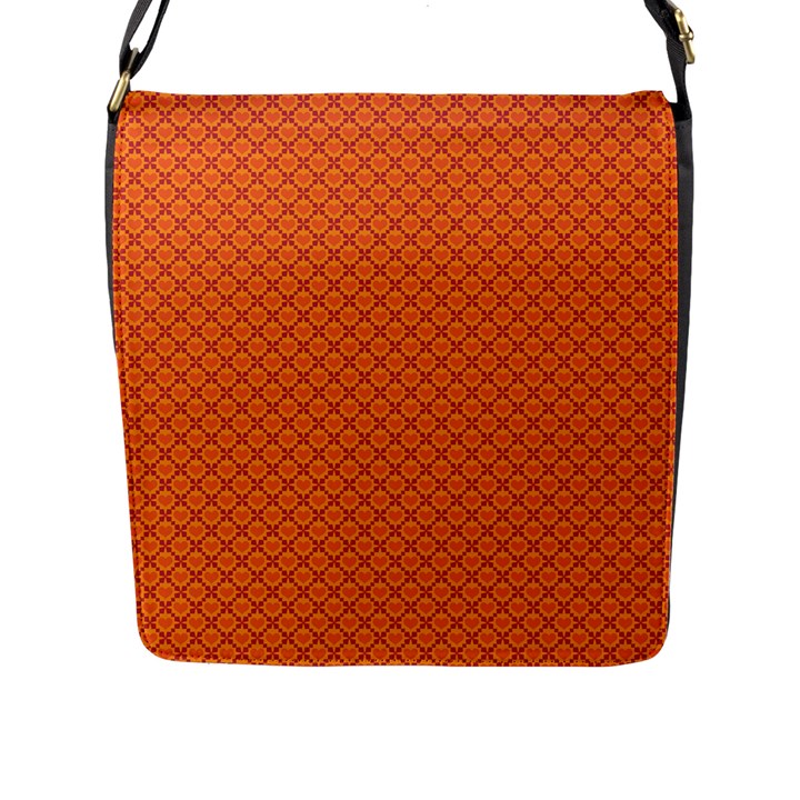 Heart Orange Love Flap Messenger Bag (L) 