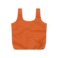 Heart Orange Love Full Print Recycle Bags (S) 