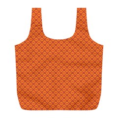 Heart Orange Love Full Print Recycle Bags (L) 