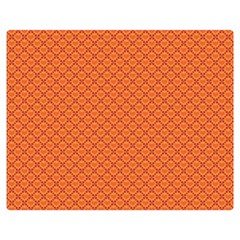 Heart Orange Love Double Sided Flano Blanket (Medium) 