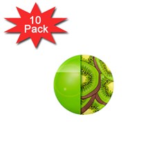 Fruit Slice Kiwi Green 1  Mini Magnet (10 Pack)  by Mariart