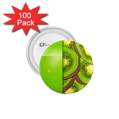 Fruit Slice Kiwi Green 1 75  Buttons (100 Pack)  by Mariart