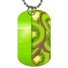 Fruit Slice Kiwi Green Dog Tag (one Side) by Mariart