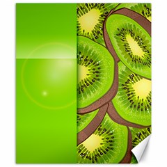 Fruit Slice Kiwi Green Canvas 8  X 10  by Mariart