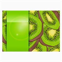 Fruit Slice Kiwi Green Large Glasses Cloth (2-side) by Mariart