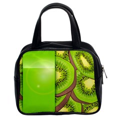 Fruit Slice Kiwi Green Classic Handbags (2 Sides) by Mariart