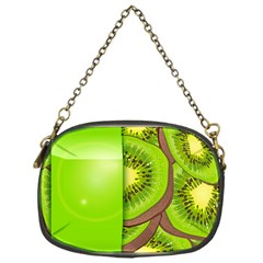 Fruit Slice Kiwi Green Chain Purses (one Side)  by Mariart