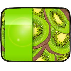 Fruit Slice Kiwi Green Fleece Blanket (mini) by Mariart