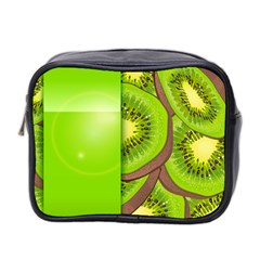 Fruit Slice Kiwi Green Mini Toiletries Bag 2-side by Mariart