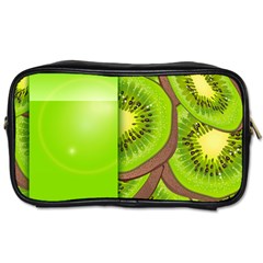 Fruit Slice Kiwi Green Toiletries Bags by Mariart