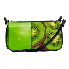 Fruit Slice Kiwi Green Shoulder Clutch Bags by Mariart