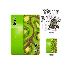 Fruit Slice Kiwi Green Playing Cards 54 (mini)  by Mariart