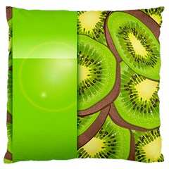 Fruit Slice Kiwi Green Large Cushion Case (one Side) by Mariart