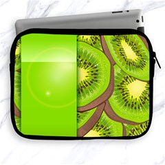 Fruit Slice Kiwi Green Apple Ipad 2/3/4 Zipper Cases by Mariart