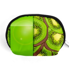 Fruit Slice Kiwi Green Accessory Pouches (medium)  by Mariart