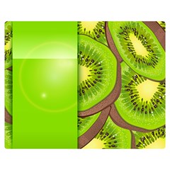 Fruit Slice Kiwi Green Double Sided Flano Blanket (medium)  by Mariart