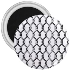 Iron Wire Black White 3  Magnets by Mariart